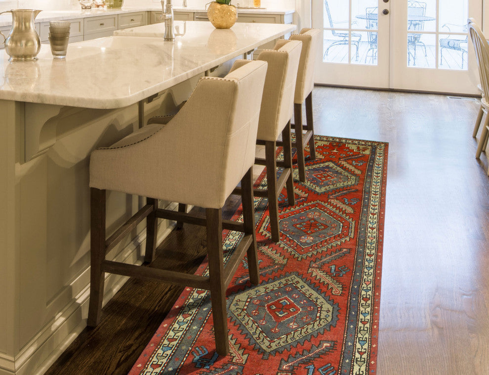 Fine Vintage Distressed Jacob Rust/Beige Runner, 2'10x9'9