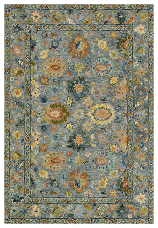 Jackson Traditional Gray Hand-Hooked Area Rug 3'6" x 5'6"