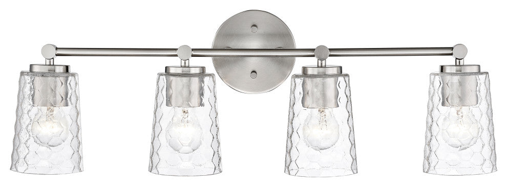 Ashli 4 Light 28" Brushed Nickel Vanity Light