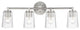Ashli 4 Light 28" Brushed Nickel Vanity Light