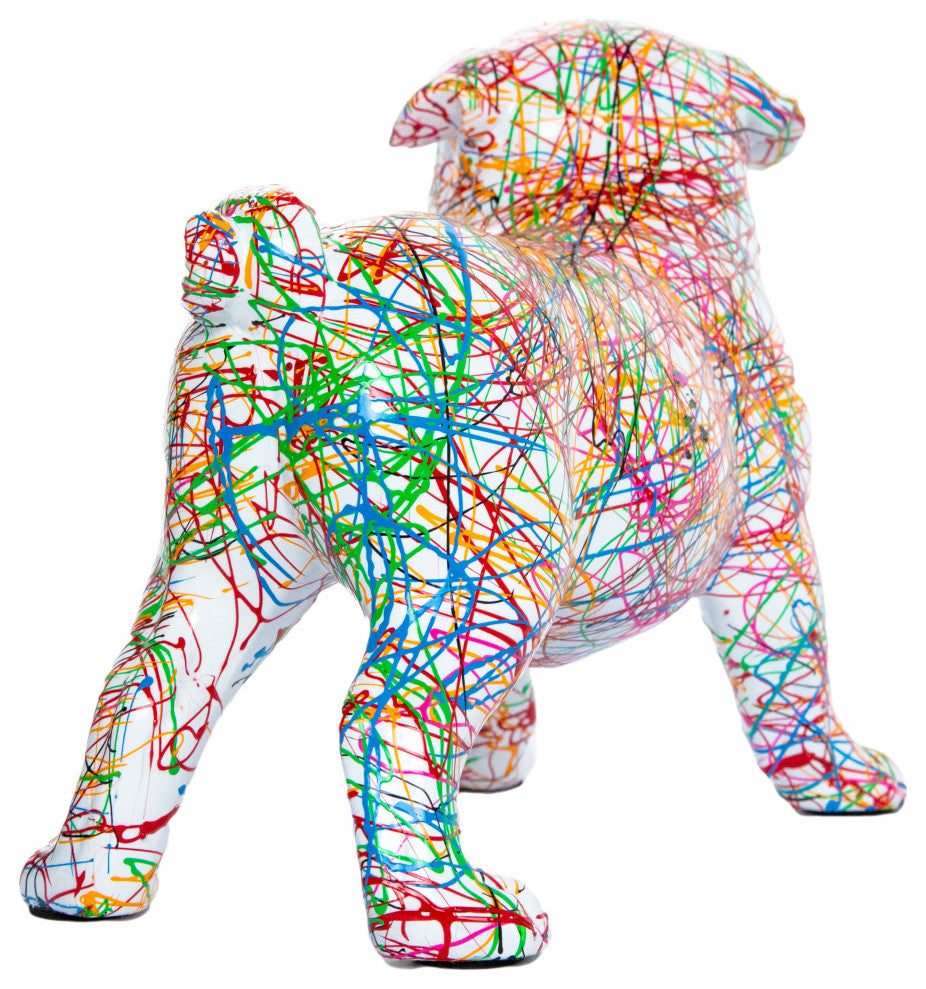 Interior Illusions Plus Expressionist Standing Bulldog , 9" Long