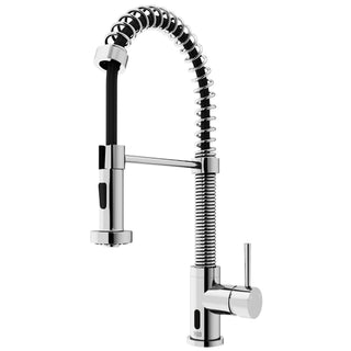 VIGO Edison 19" H Single Handle Pull-Down Sprayer Kitchen Faucet, Chrome, Touchless, Without Extras