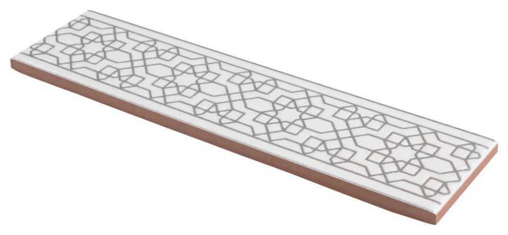 Sevillano Listello Estrella White Ceramic Wall Trim