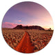 Red Pathway In Namib Desert, Landscape Round Metal Wall Art, 36"