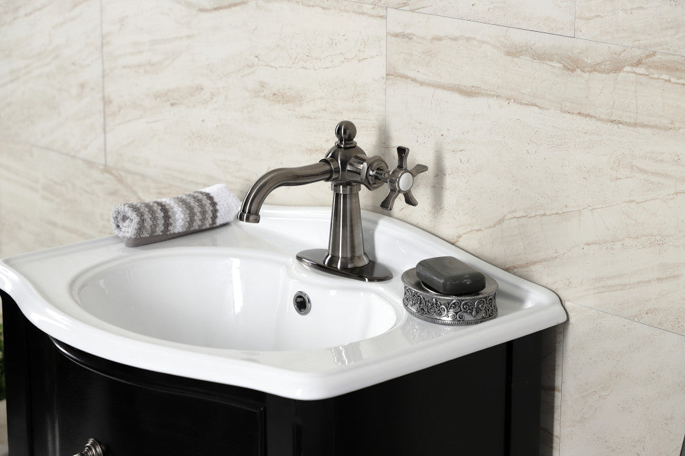 Kingston Brass KSD354NXVN Single-Handle Bathroom Faucet, Push Pop-Up