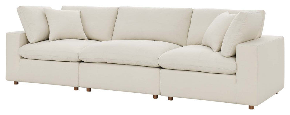 Modular Deep Sofa, Beige, Fabric, Modern, Lounge Cafe Hotel Lobby Hospitality