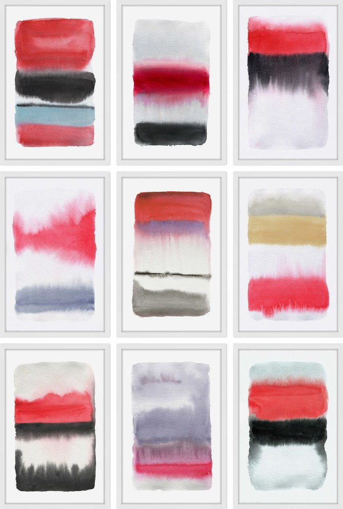 Red and White Polyptych, 48x72