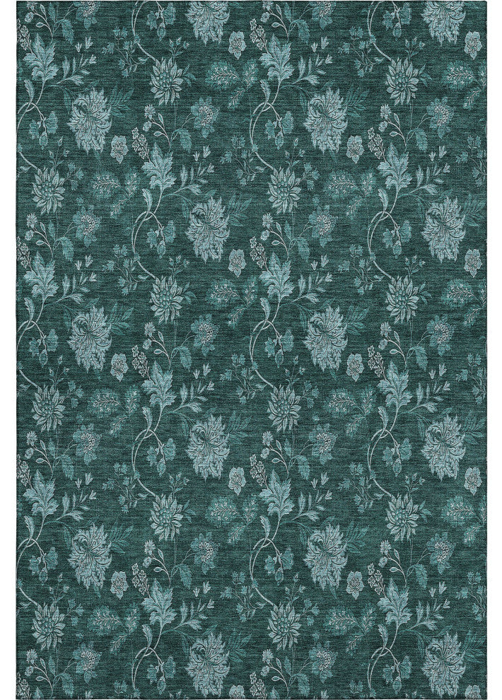Premium Machine Washable Mayfield AMF680 Teal 2'6" x 3'10" Rug