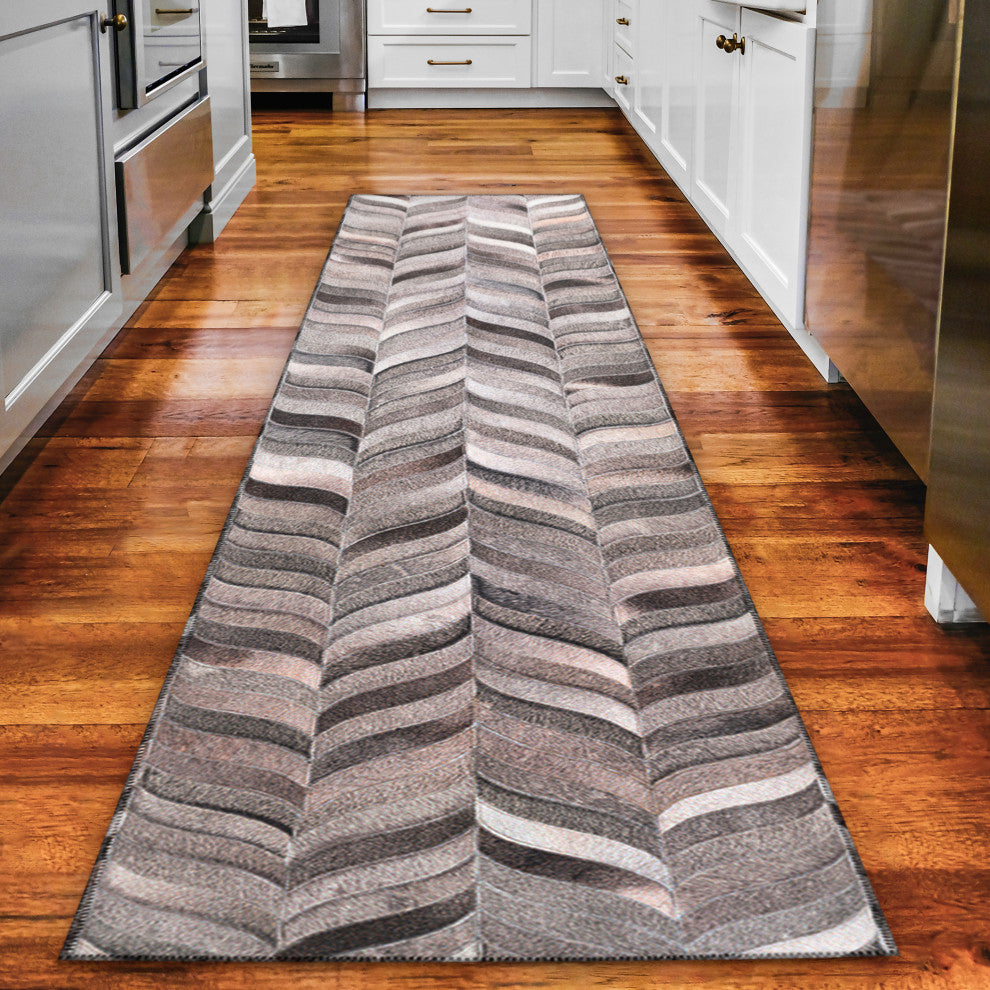Indoor/Outdoor Stetson SS11 Flannel Machine Washable 2'3" x 7'6" Runner Rug