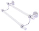 Clearview 18" Double Towel Bar with Dotted Accents, Satin Chrome