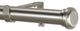 Empire, Non-Telescoping Curtain Rod, Stainless, 48''