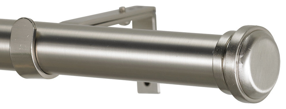 Empire, Non-Telescoping Curtain Rod, Stainless, 48''