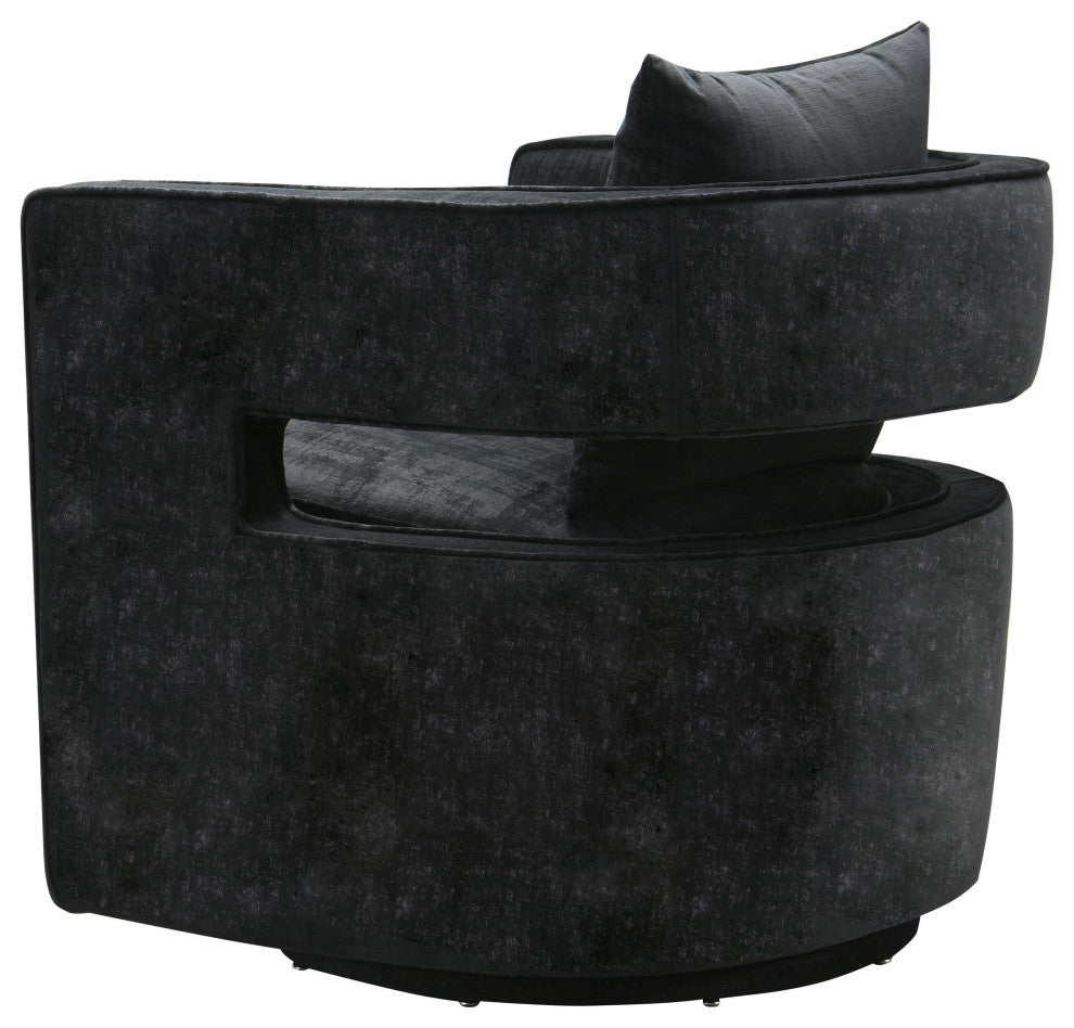 Kennedy Black Swivel Chair - Black