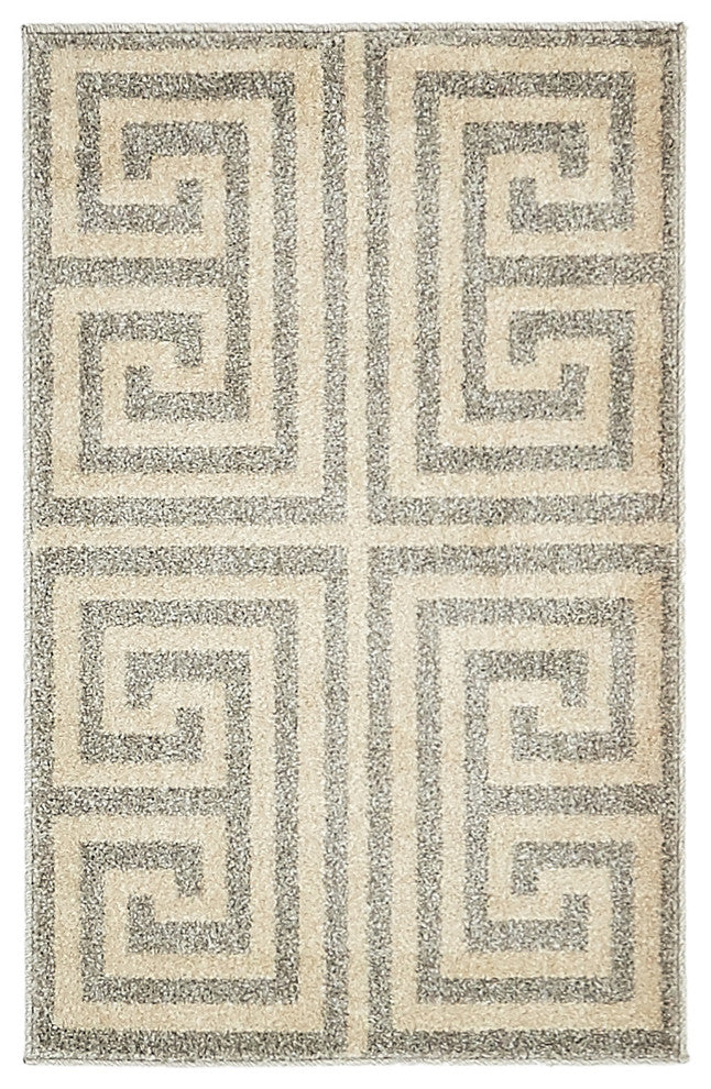Unique Loom Gray Athens Greek Key 2' 0 x 3' 0 Area Rug