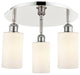 Clymer-3 Light 16" Flush Mount-Polished Nickel, Matte White Glass Shade