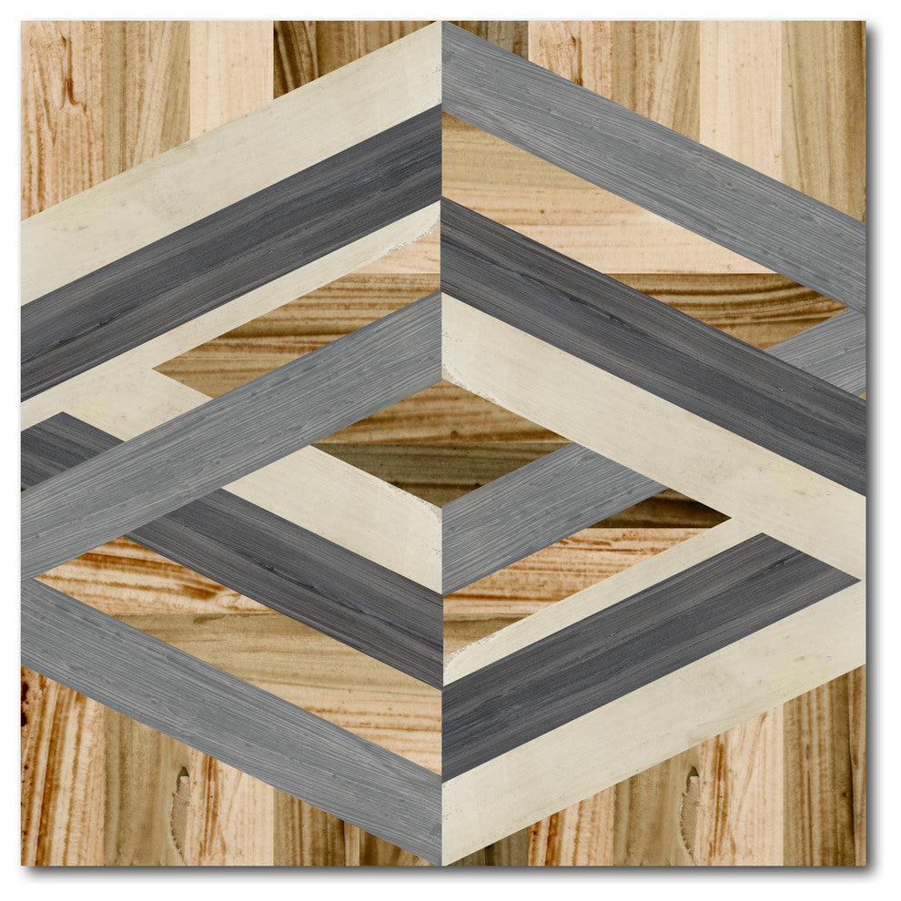 "Geometric Inlay II" Gallery-Wrapped Canvas Wall Art, 16"x16"