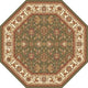 Cambridge 7314 Green, Ivory Kashan, 7'7" Octagon