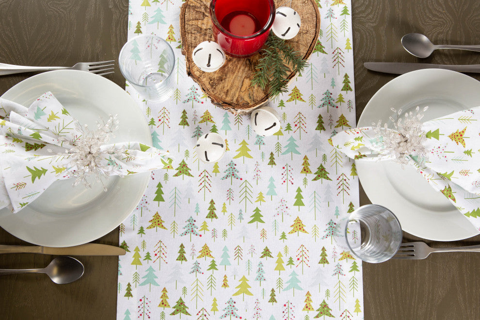 Holiday Woods Printed Table Runner 14"x72"