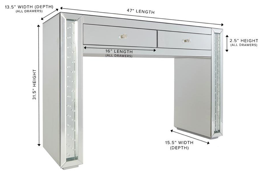 Emma Premium Mirrored Vanity Table