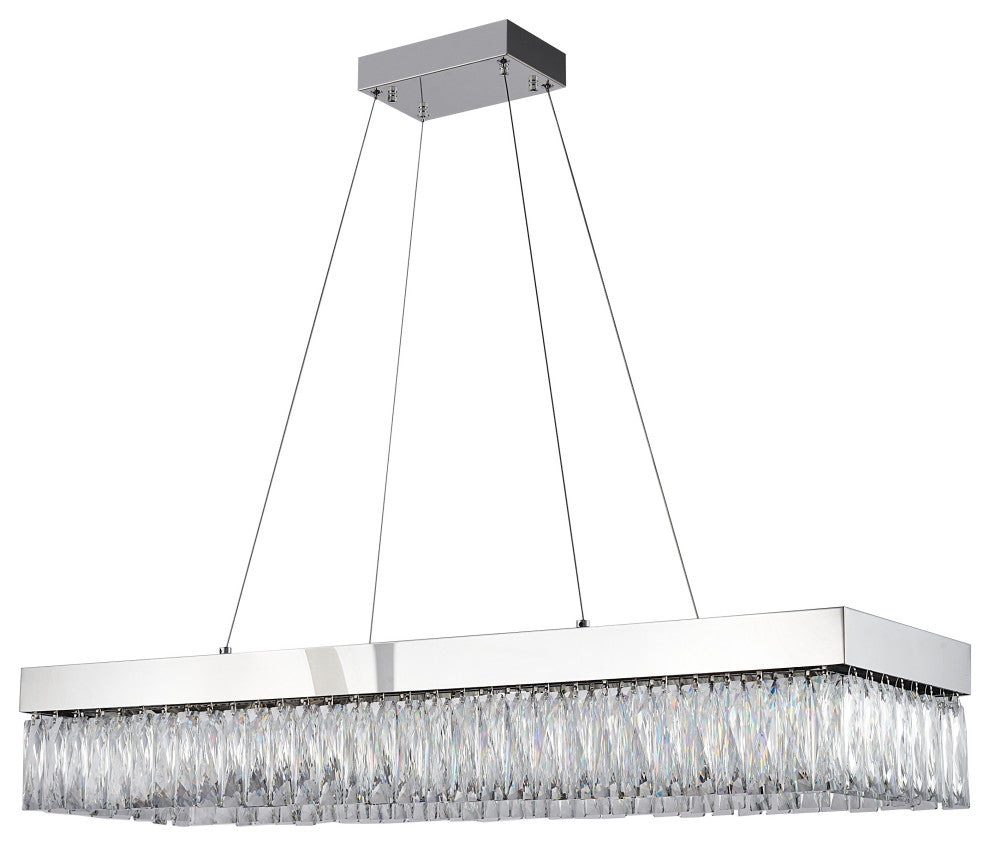 Bethel International FT97C40CH 1-Light LED Chandelier, Chrome
