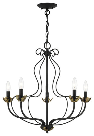 Livex Lighting 5 Light Black Chandelier
