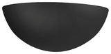 Ambiance Small Quarter Sphere Wall, Carbon, Matte Black