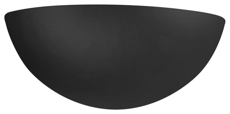 Ambiance Small Quarter Sphere Wall, Carbon, Matte Black