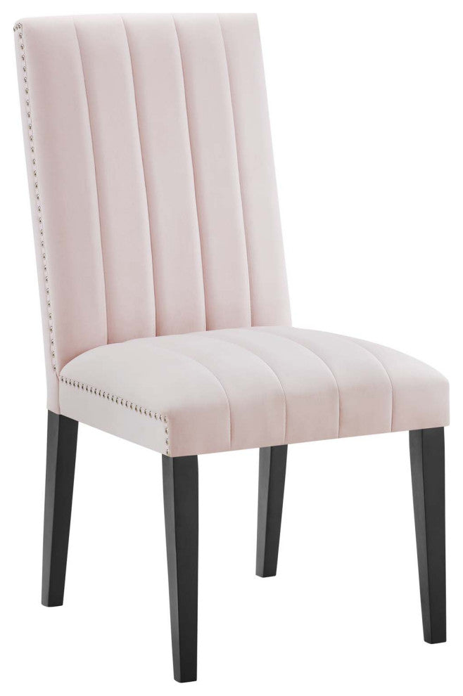 Catalyst Performance Velvet Dining Side Chairs, Set of 2, Pink
