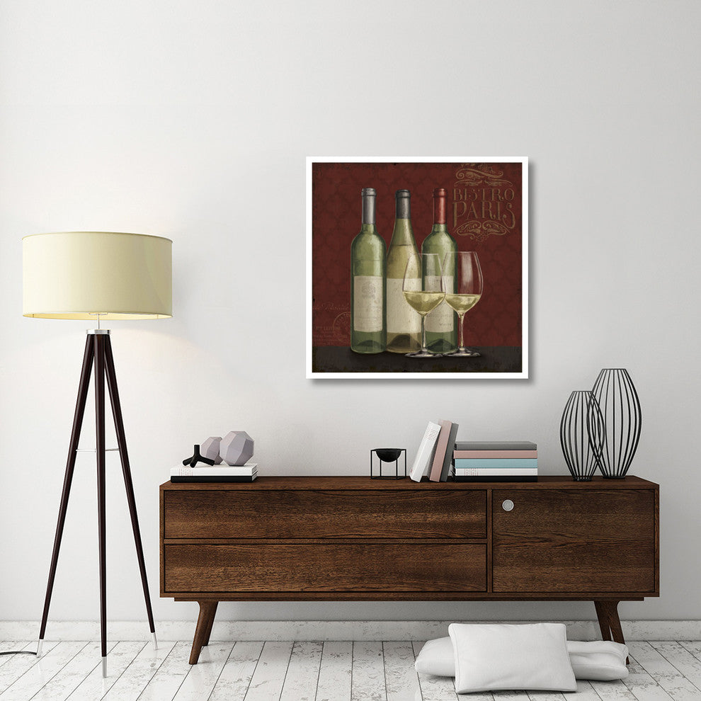 "Bistro Paris White Wine v.2" Digital Paper Print by Janelle Penner, 38"x38"