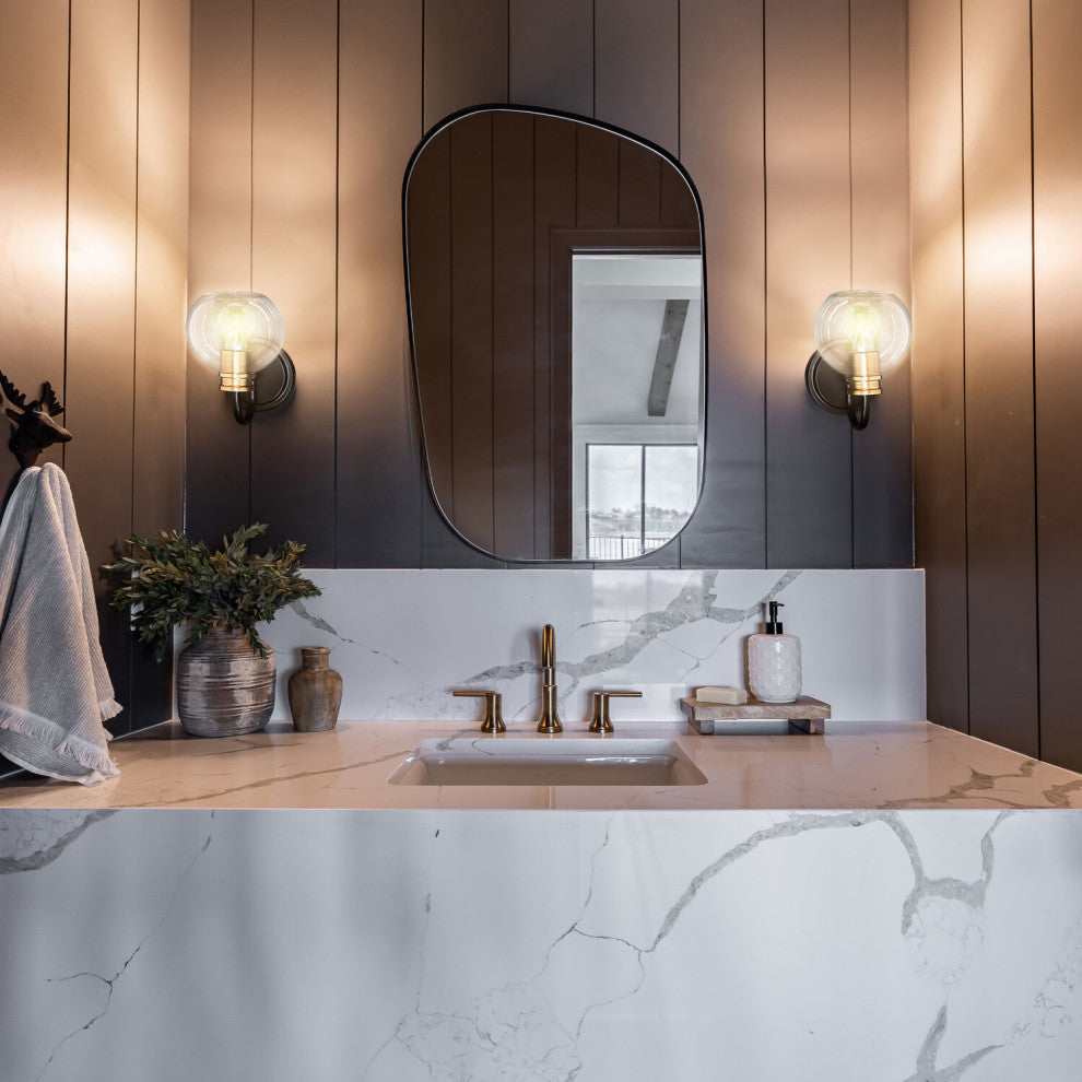 1-Light Vanity Sconce Lighting for On the Wall and Over the Mirror