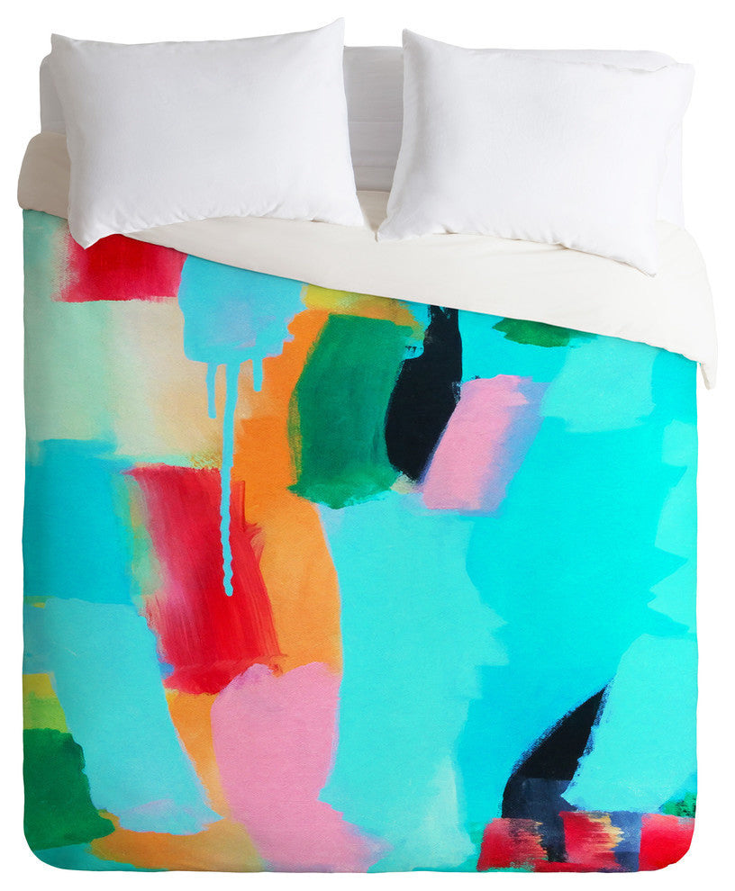 Natalie Baca Clear Blue Sky Duvet Cover, 88"x104"