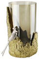 Candle Holder With Glass Hurricane and Vase