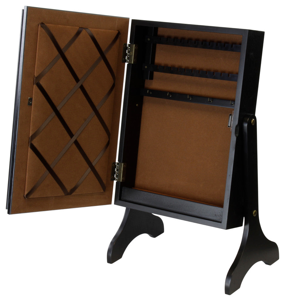 Charlotte Tabletop Jewelry Armoire, Black