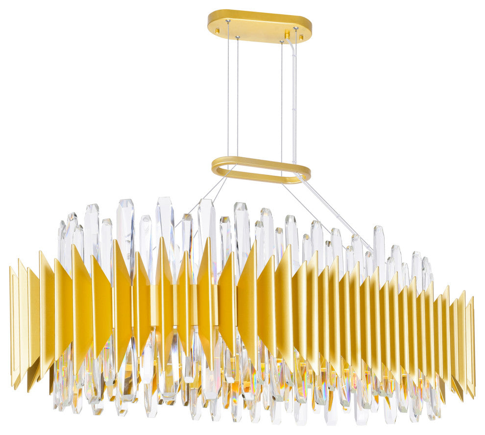 Cityscape 20 Light Chandelier With Satin Gold Finish