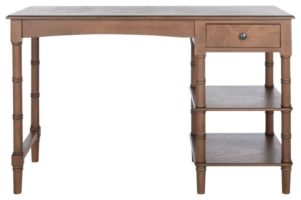 Safavieh Henric 1 Drawer 2 Shelf Desk, Brown