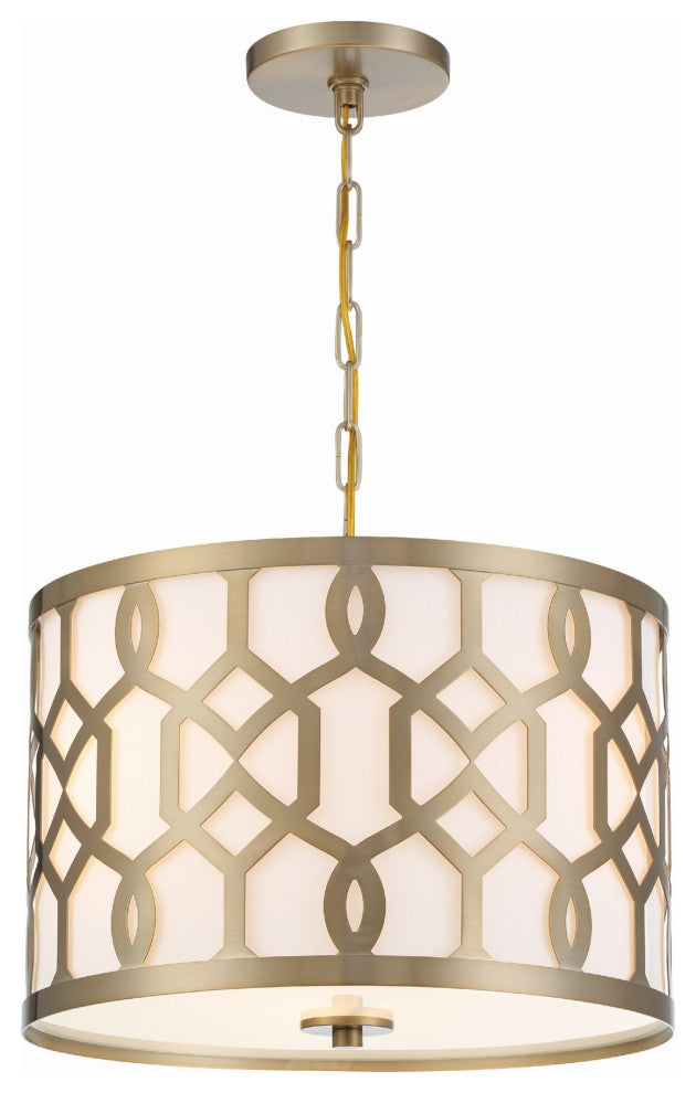 Crystorama Lighting Group 2265 Jennings 3 Light 18"W Pendant - Aged Brass