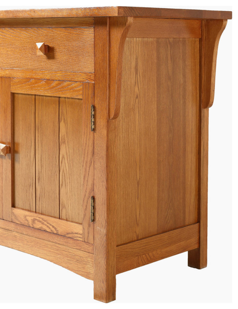 Mission Solid Oak Sideboard Cabinet, Entry Way Console