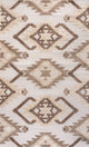 Sumak High-Low Neutral Diamond Indoor/Outdoor Area Rug, Brown/Ivory, 4x6