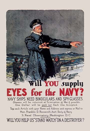 Will You Supply Eyes for the Navy?- Gallery Wrapped Canvas Art 28" x 42"