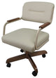 Swivel Tilt Kitchen Caster Chair with Wheels M-115, Ocean Beige - Beige Moca