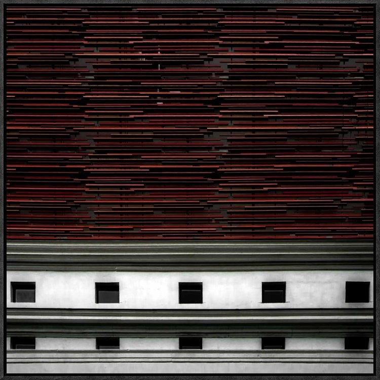 "Wall Design" Framed Canvas Giclee by Gilbert Claes, 23x23"
