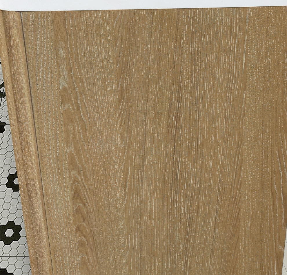 La Jolla Bathroom Vanity, Washed Oak, 55", Single Sink, Freestanding