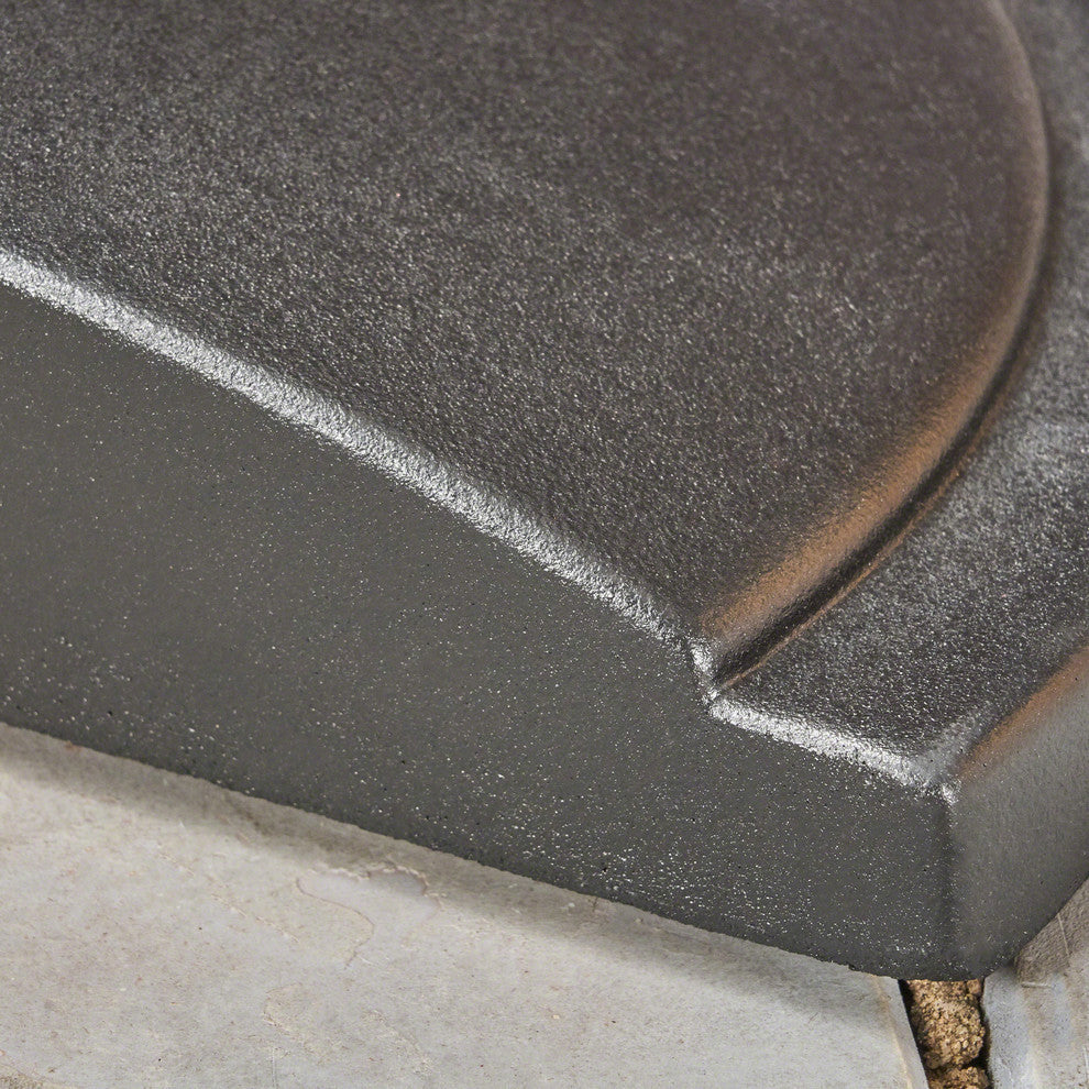 Olive Outdoor 25lb Concrete Half Round Umbrella Base