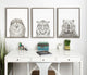 Sylvie Tiger Portrait Gray Framed Canvas Wall Art by Simon Te Tai