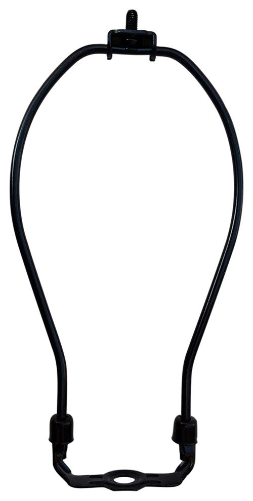 7" Heavy Duty Harp Fitter For Lamp Shades with Saddle, Black Nickel