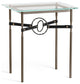 Equus Side Table, Bronze Finish, Black Accents, Black Leather Strap