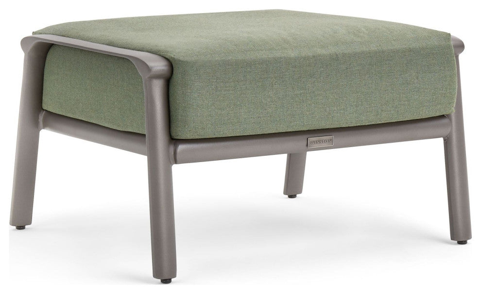 Aspen Cushion Outdoor Resort-Grade Ottoman, Brown