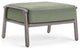 Aspen Cushion Outdoor Resort-Grade Ottoman, Brown