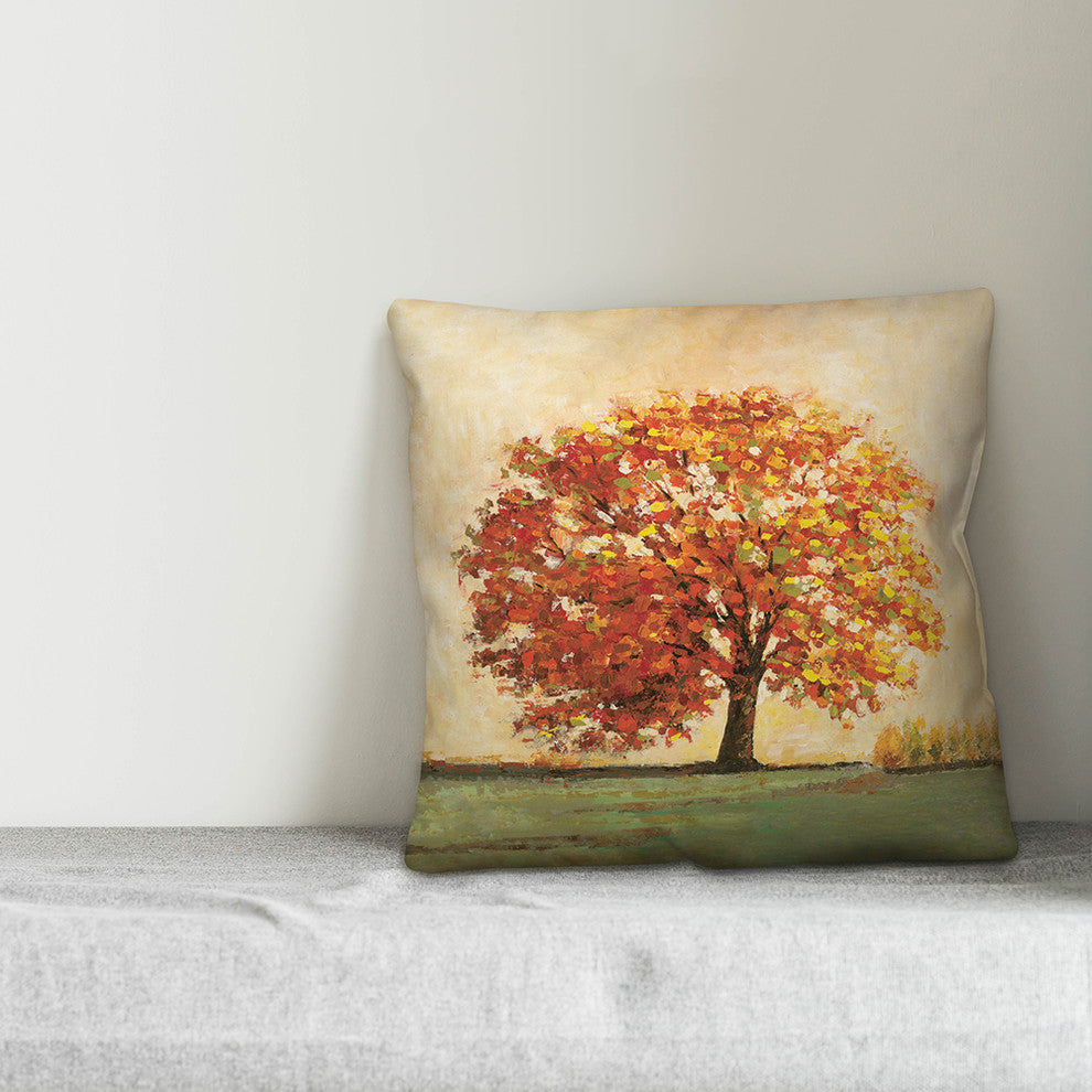 Painterly Autumn Tree 20"x20" Throw Pillow