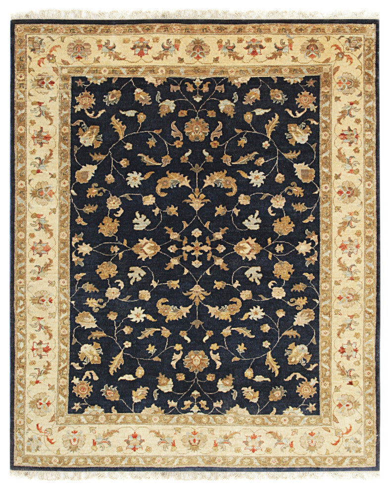 Navy Traditional Oriental Peshwar Area Rug